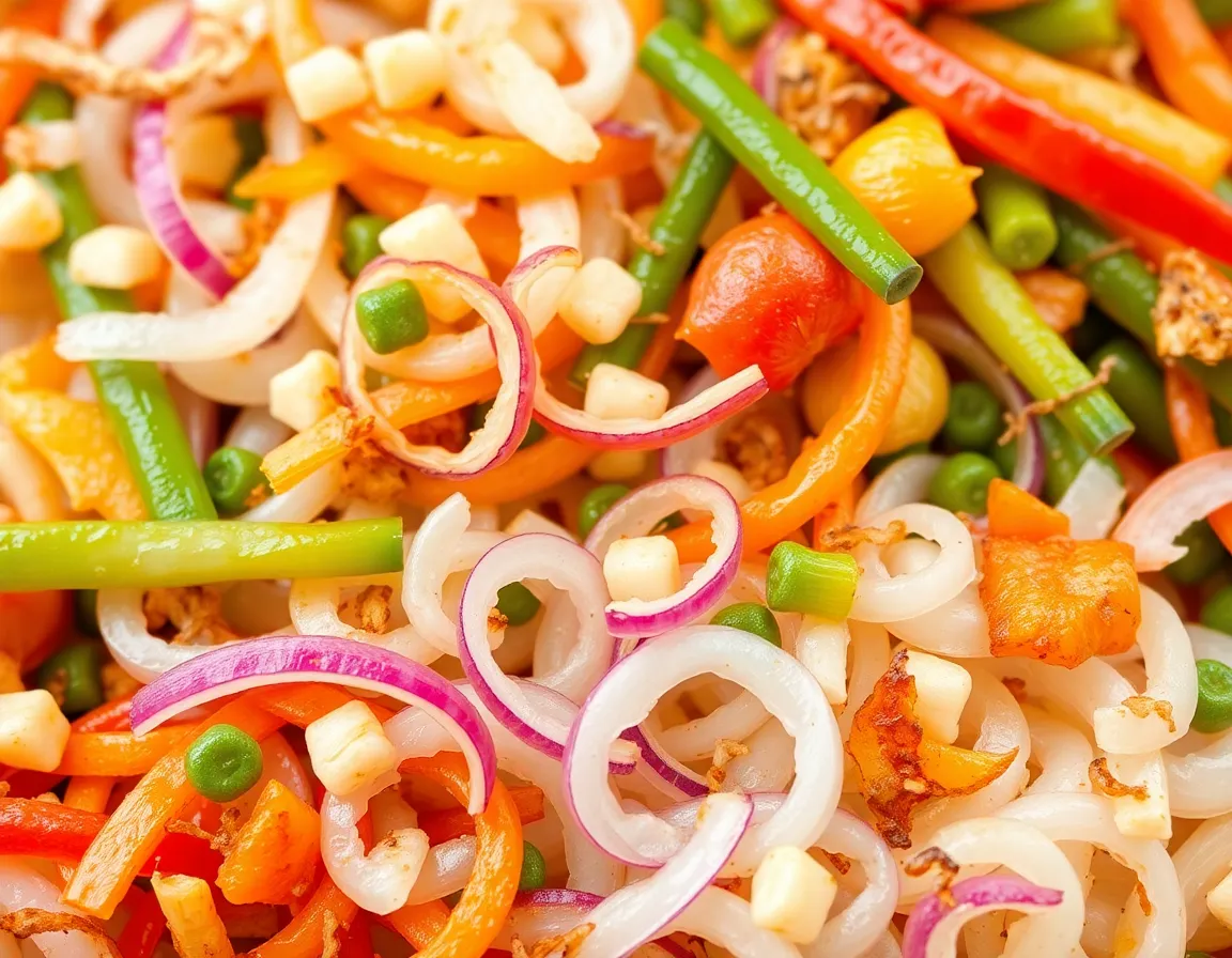 Dehydrated onions and vegetables